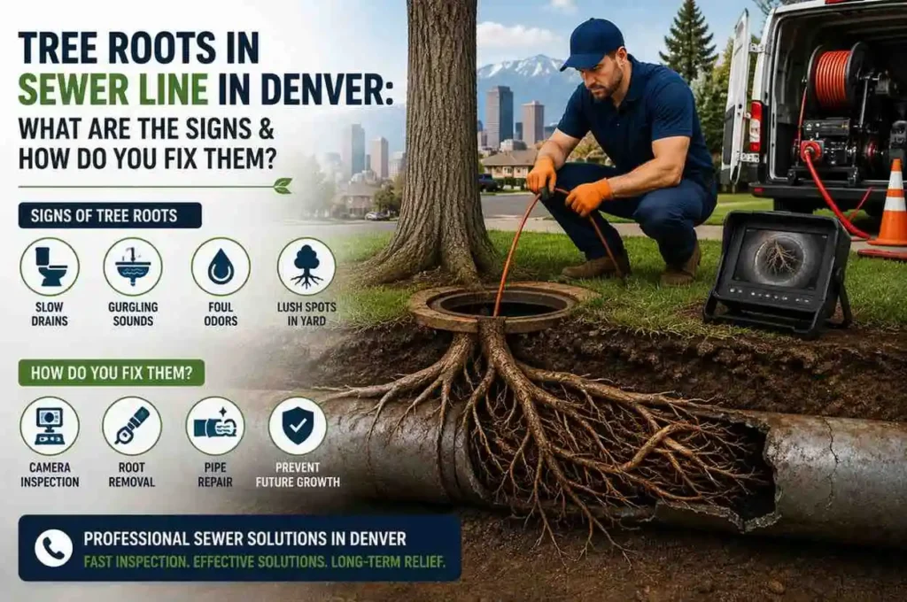 Tree Roots in Sewer Line in Denver