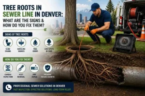 Tree Roots in Sewer Line in Denver